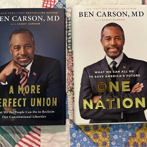 2 Book Lot Ben Carson, Md a more perfect union, one nation